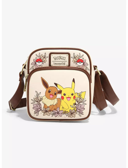 Loungefly Pokémon Pikachu & Eevee Floral Crossbody Bag
